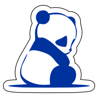 Sad Panda Sticker (Blue)